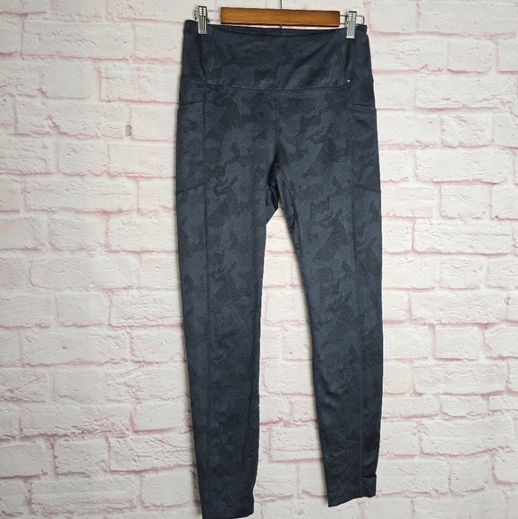 Mondetta Brushed Jacquard Legging -2 Side Pockets-India Ink- Size Small - Picture 1 of 8